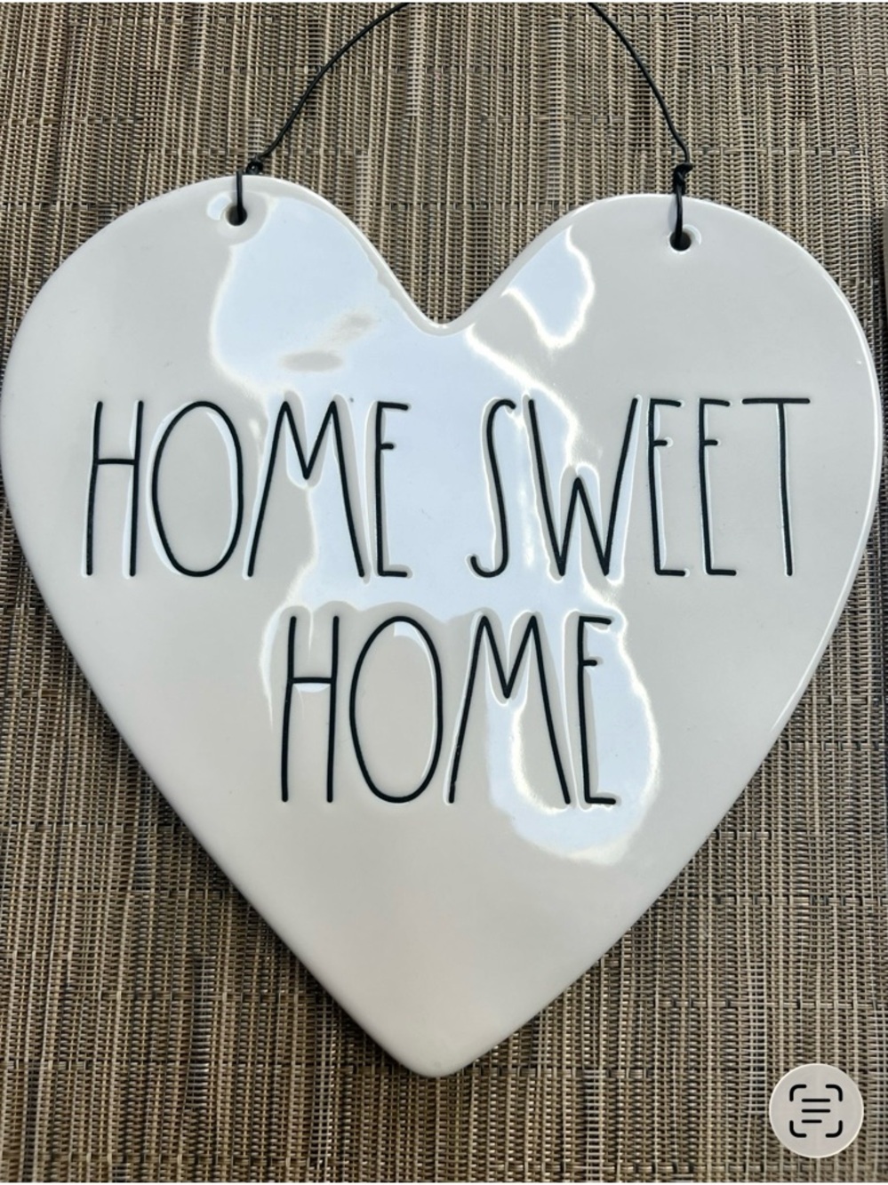 Rae Dunn  "HOME SWEET HOME" LL Heart Wall Hanging Sign NWT